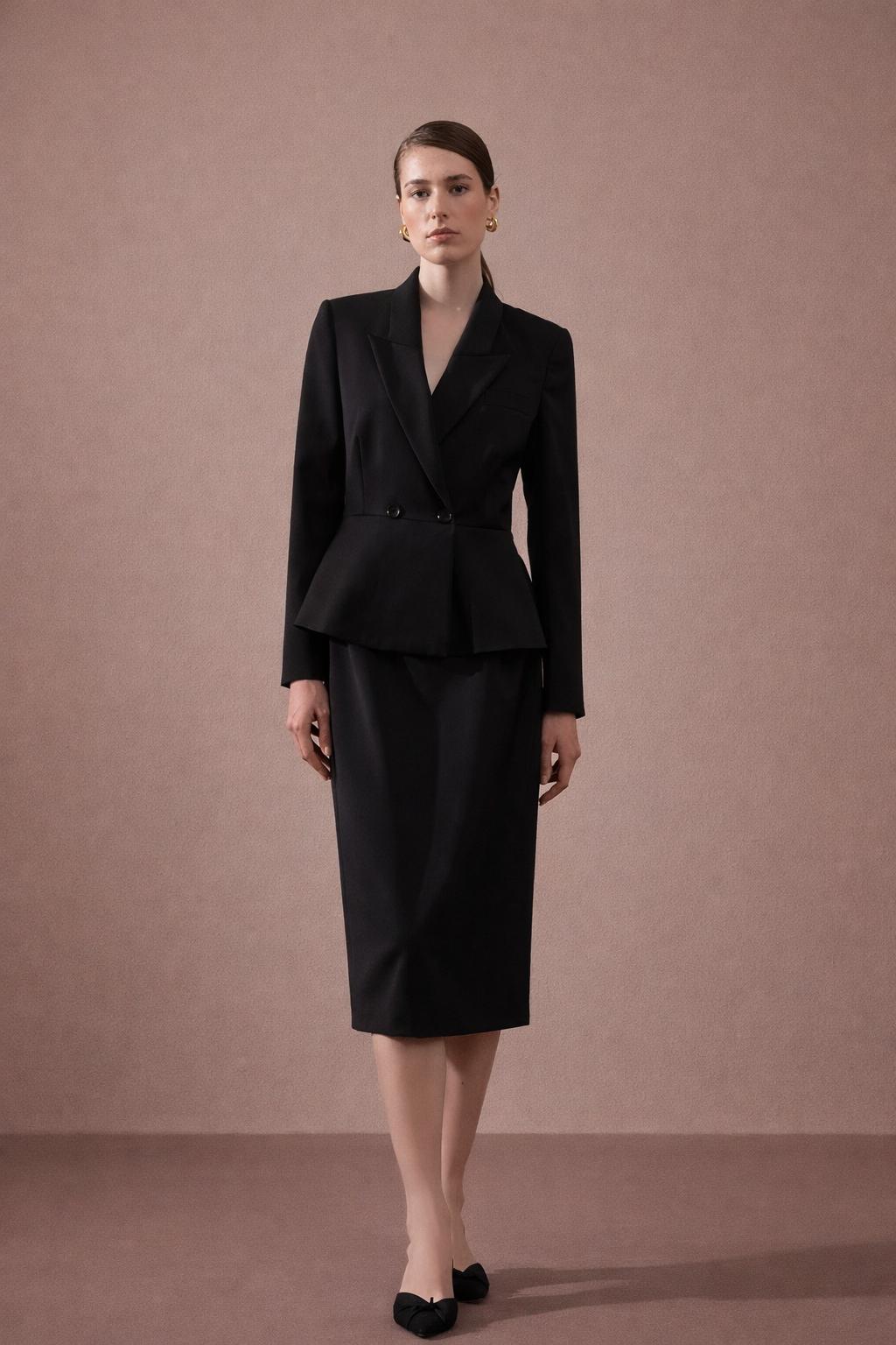 Kadın Blazer Ceket Kalem Etek Takım - Ofis & Şık