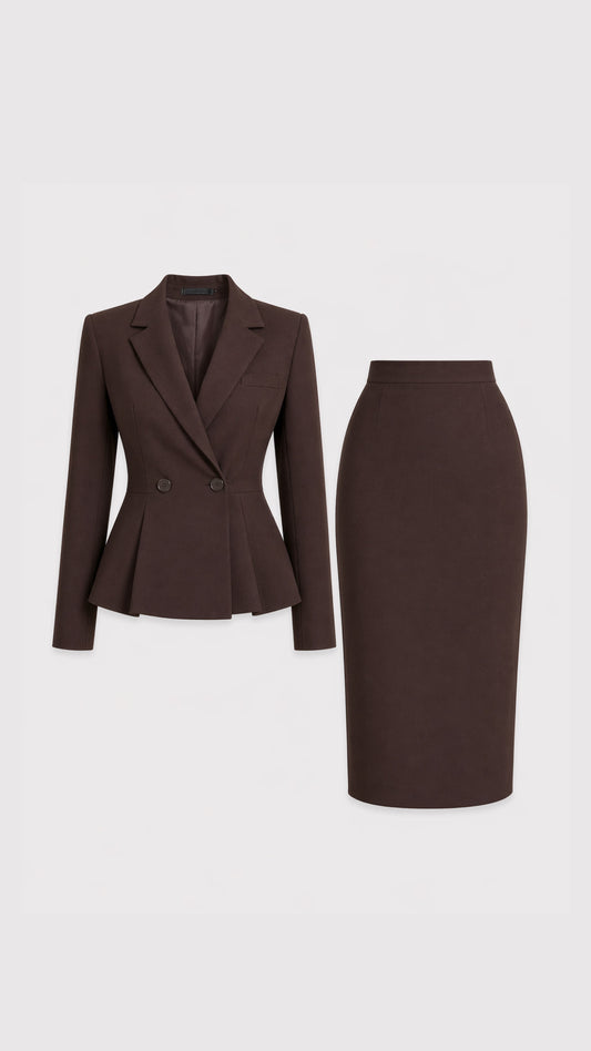 Kadın Blazer Ceket Kalem Etek Takım - Ofis & Şık