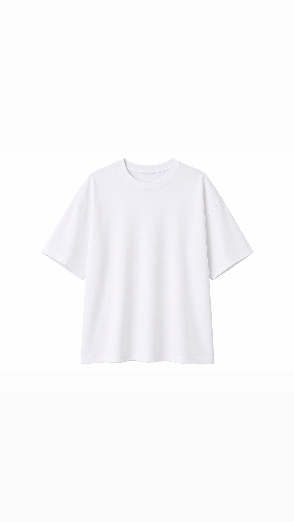 Oversize Bisiklet Yaka Basic Kadın Tişört