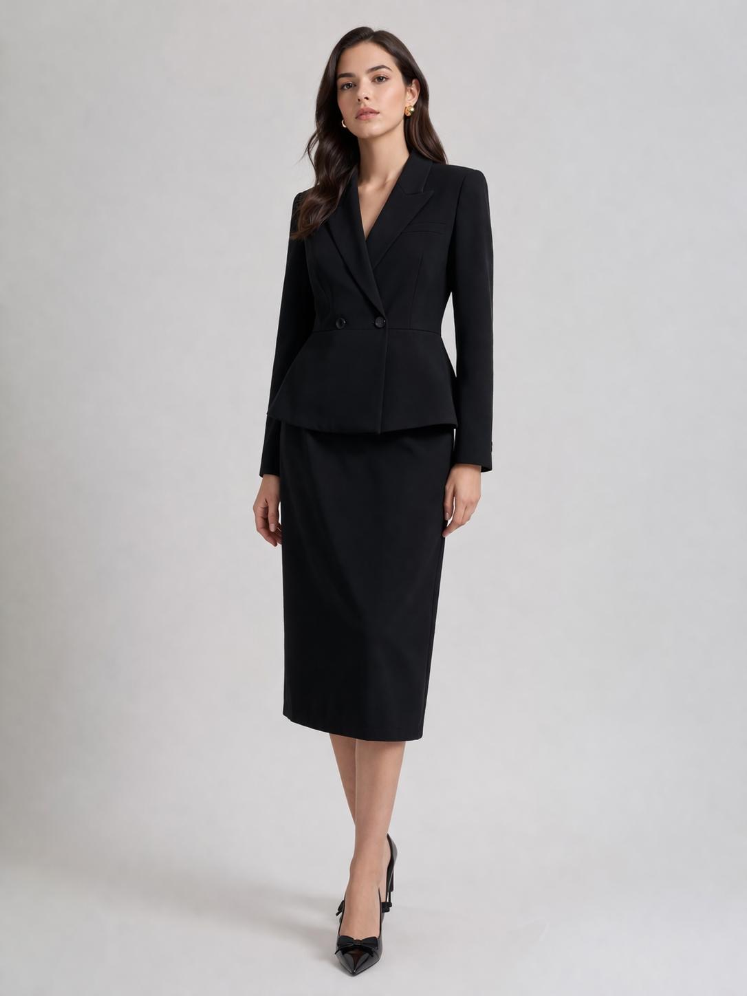 Kadın Blazer Ceket Kalem Etek Takım - Ofis & Şık